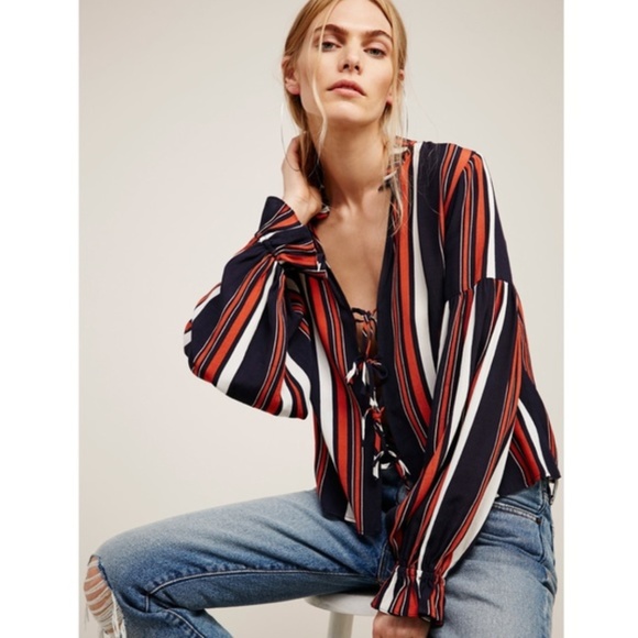 Tularosa Tops - NWT Tularosa Nala Top in 70s Stripe